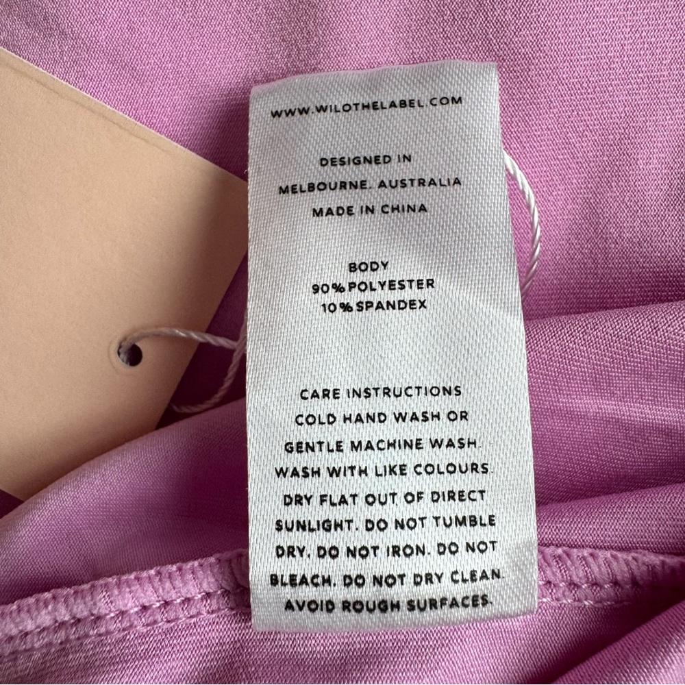 NWT Wilo The Label Cross Front Long Sleeve Top Lilac Size M - Picture 9 of 12
